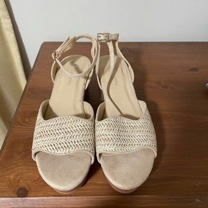 Chunky Open Toe Platform Wedge Sandals